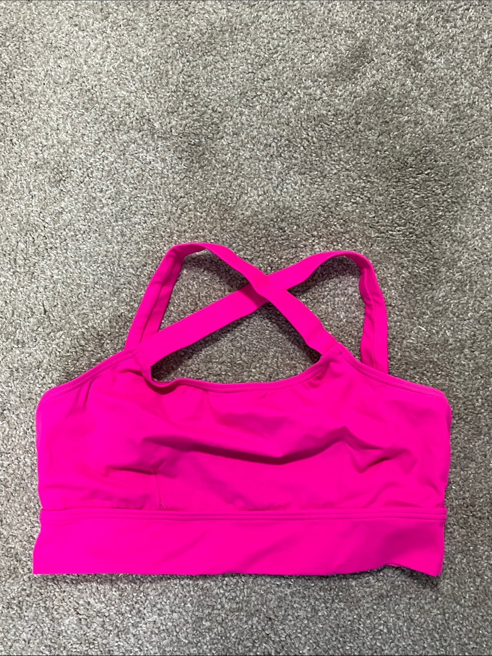 balera Bright Pink Crisscross Back Sports Bralette